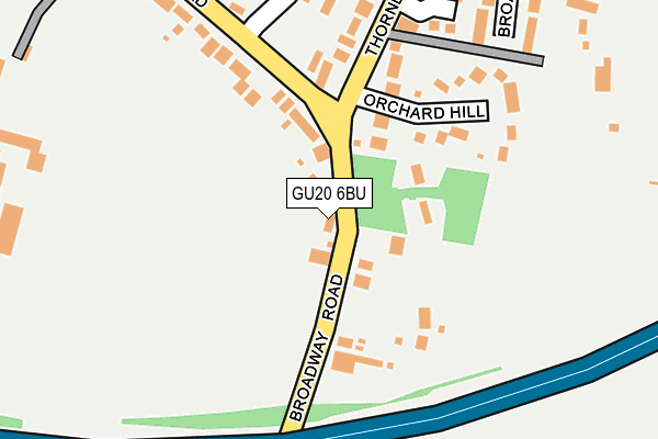 GU20 6BU map - OS OpenMap – Local (Ordnance Survey)