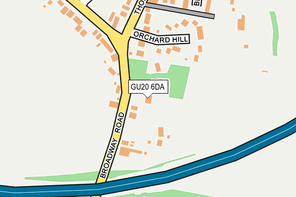 GU20 6DA map - OS OpenMap – Local (Ordnance Survey)