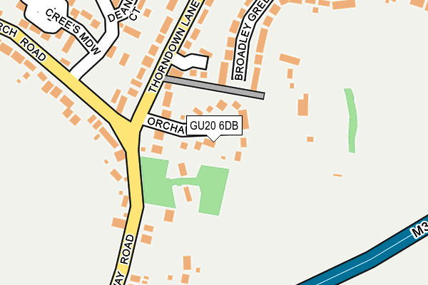 GU20 6DB map - OS OpenMap – Local (Ordnance Survey)