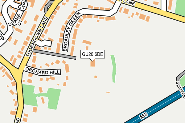 GU20 6DE map - OS OpenMap – Local (Ordnance Survey)