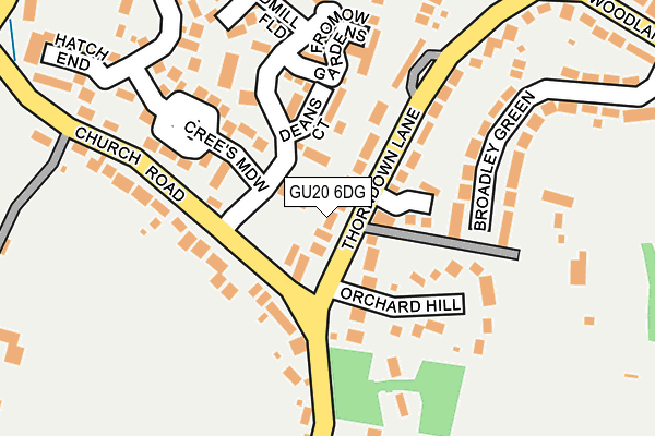 GU20 6DG map - OS OpenMap – Local (Ordnance Survey)