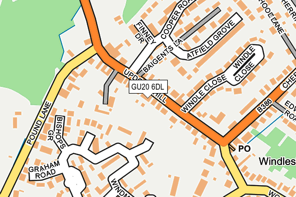 GU20 6DL map - OS OpenMap – Local (Ordnance Survey)
