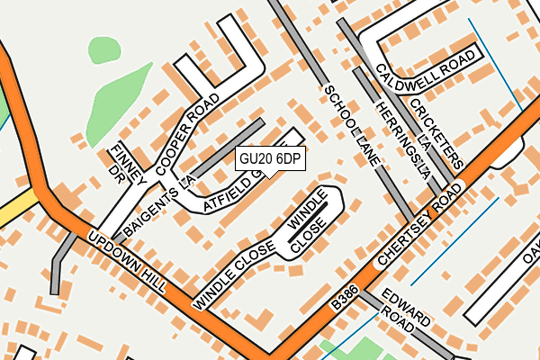 GU20 6DP map - OS OpenMap – Local (Ordnance Survey)