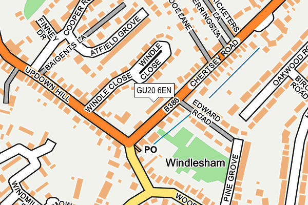 GU20 6EN map - OS OpenMap – Local (Ordnance Survey)