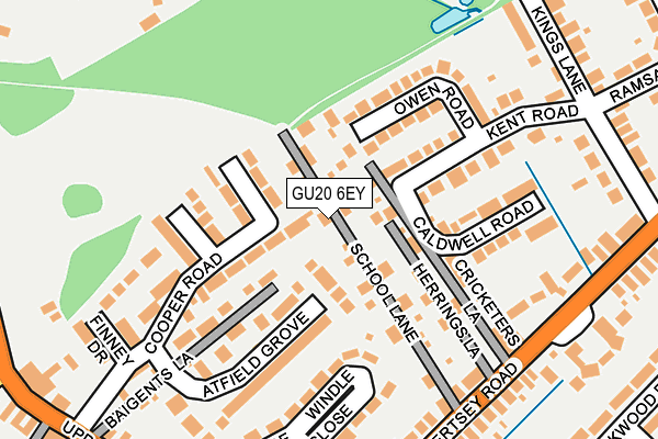 GU20 6EY map - OS OpenMap – Local (Ordnance Survey)