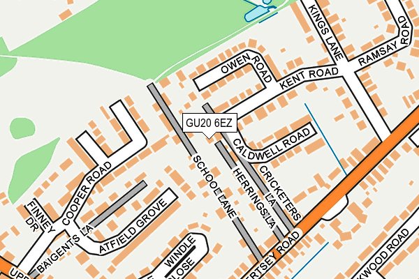 GU20 6EZ map - OS OpenMap – Local (Ordnance Survey)