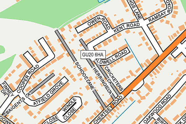 GU20 6HA map - OS OpenMap – Local (Ordnance Survey)