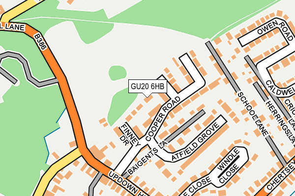 GU20 6HB map - OS OpenMap – Local (Ordnance Survey)