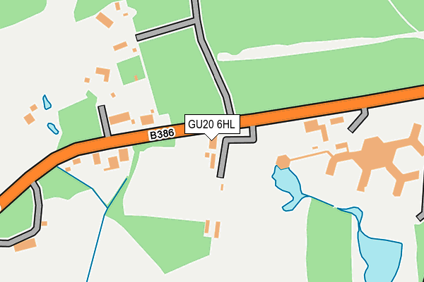 GU20 6HL map - OS OpenMap – Local (Ordnance Survey)