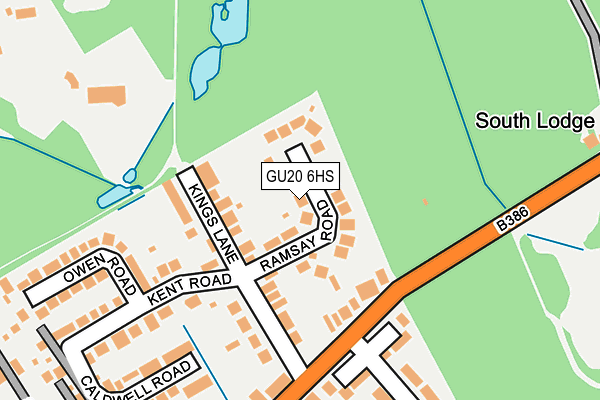 GU20 6HS map - OS OpenMap – Local (Ordnance Survey)