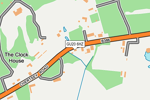 GU20 6HZ map - OS OpenMap – Local (Ordnance Survey)