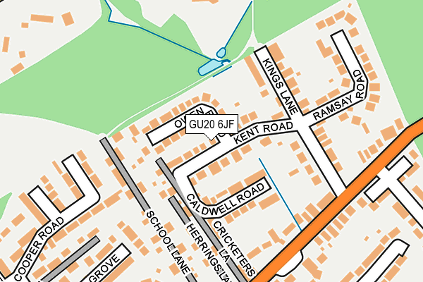 GU20 6JF map - OS OpenMap – Local (Ordnance Survey)