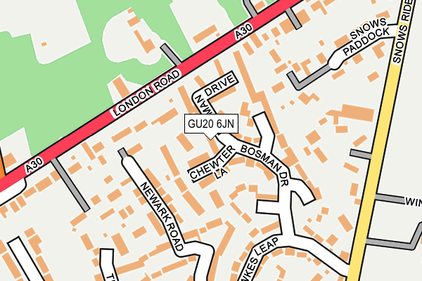 GU20 6JN map - OS OpenMap – Local (Ordnance Survey)