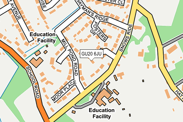 GU20 6JU map - OS OpenMap – Local (Ordnance Survey)