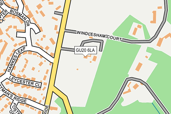 GU20 6LA map - OS OpenMap – Local (Ordnance Survey)