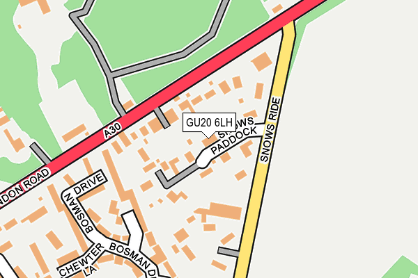 GU20 6LH map - OS OpenMap – Local (Ordnance Survey)