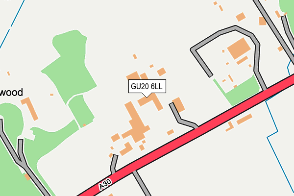 GU20 6LL map - OS OpenMap – Local (Ordnance Survey)