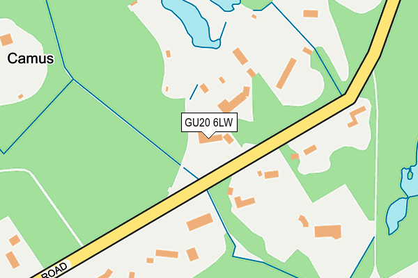 GU20 6LW map - OS OpenMap – Local (Ordnance Survey)