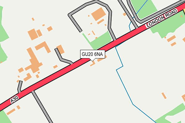 GU20 6NA map - OS OpenMap – Local (Ordnance Survey)