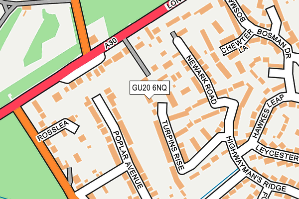 GU20 6NQ map - OS OpenMap – Local (Ordnance Survey)