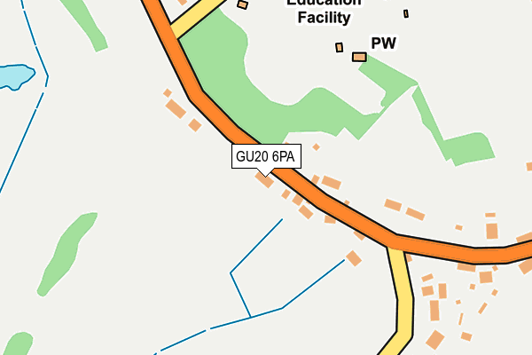 GU20 6PA map - OS OpenMap – Local (Ordnance Survey)