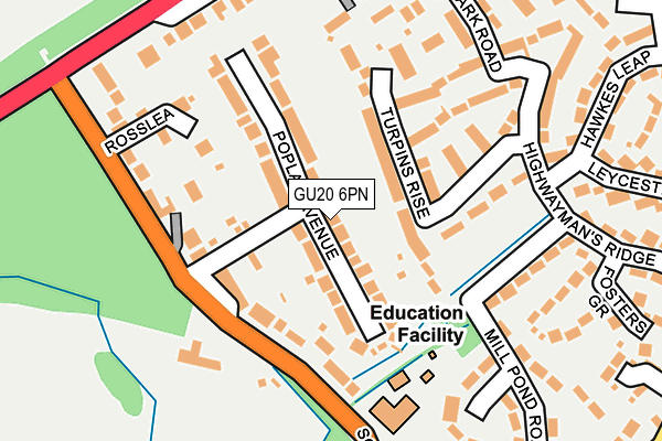 GU20 6PN map - OS OpenMap – Local (Ordnance Survey)