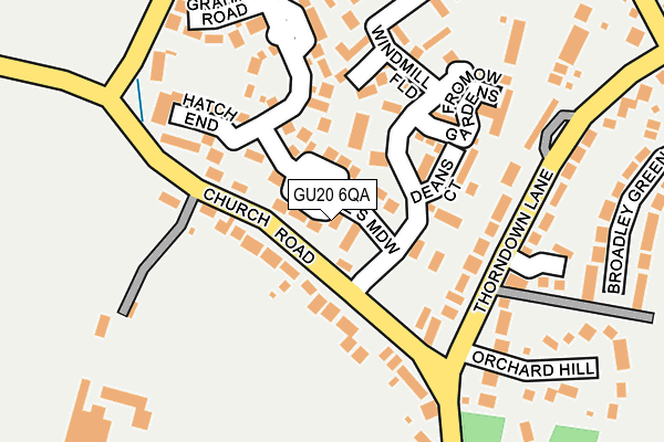 GU20 6QA map - OS OpenMap – Local (Ordnance Survey)