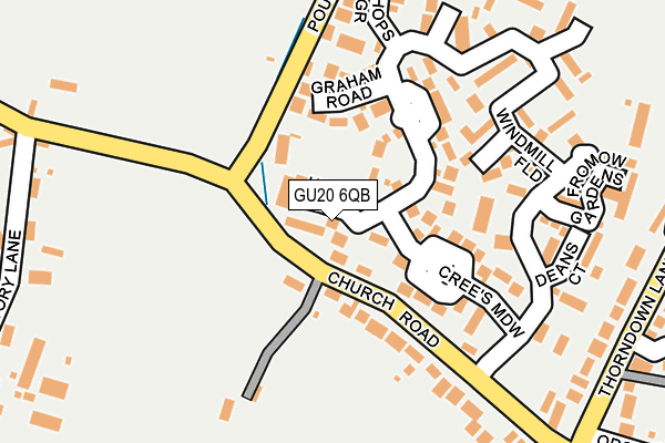 GU20 6QB map - OS OpenMap – Local (Ordnance Survey)