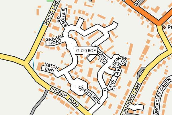 GU20 6QF map - OS OpenMap – Local (Ordnance Survey)