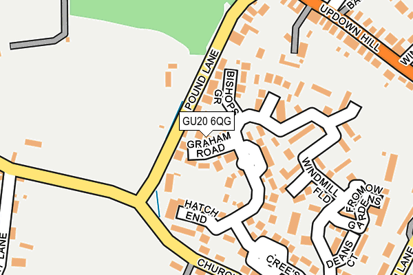 GU20 6QG map - OS OpenMap – Local (Ordnance Survey)