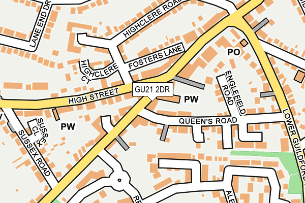 GU21 2DR map - OS OpenMap – Local (Ordnance Survey)