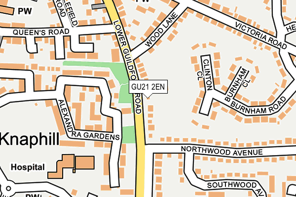 GU21 2EN map - OS OpenMap – Local (Ordnance Survey)