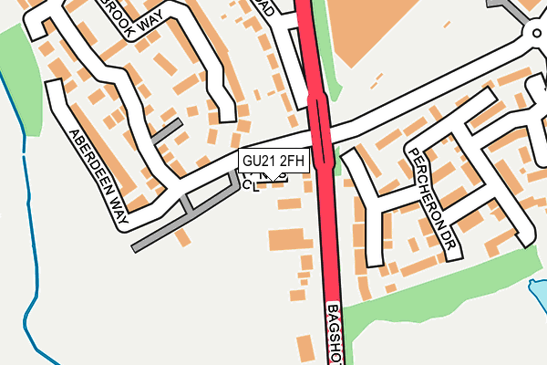 GU21 2FH map - OS OpenMap – Local (Ordnance Survey)
