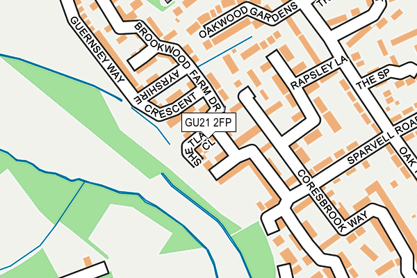 GU21 2FP map - OS OpenMap – Local (Ordnance Survey)