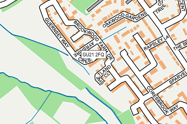 GU21 2FQ map - OS OpenMap – Local (Ordnance Survey)