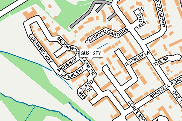 GU21 2FY map - OS OpenMap – Local (Ordnance Survey)