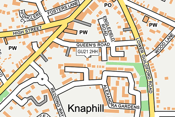 GU21 2HH map - OS OpenMap – Local (Ordnance Survey)