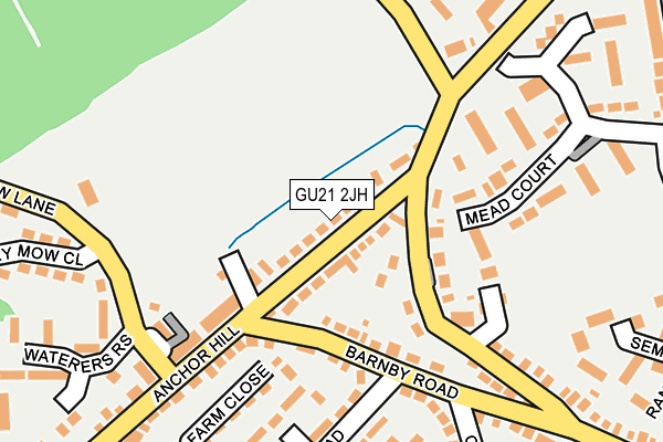 GU21 2JH map - OS OpenMap – Local (Ordnance Survey)