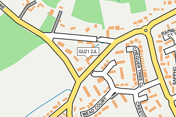 GU21 2JL map - OS OpenMap – Local (Ordnance Survey)