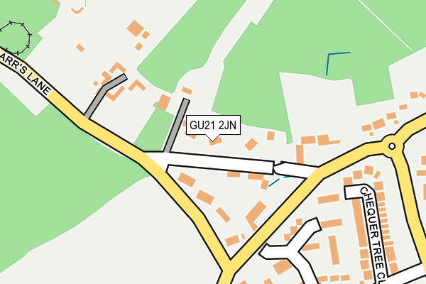 GU21 2JN map - OS OpenMap – Local (Ordnance Survey)