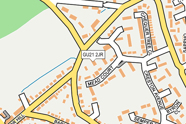 GU21 2JR map - OS OpenMap – Local (Ordnance Survey)