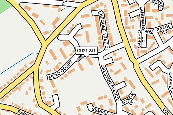 GU21 2JT map - OS OpenMap – Local (Ordnance Survey)