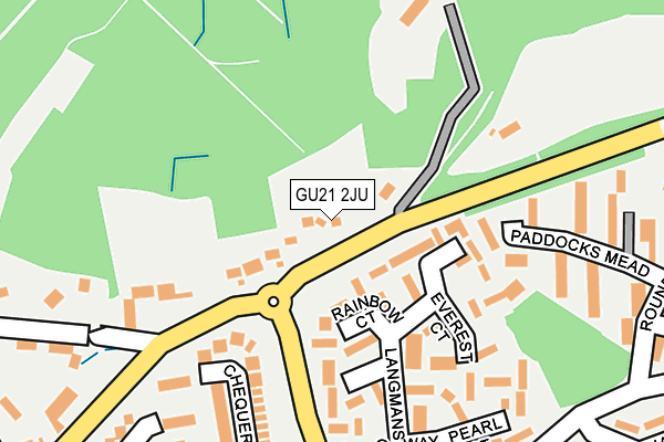 GU21 2JU map - OS OpenMap – Local (Ordnance Survey)
