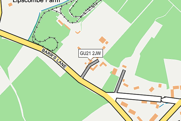 GU21 2JW map - OS OpenMap – Local (Ordnance Survey)