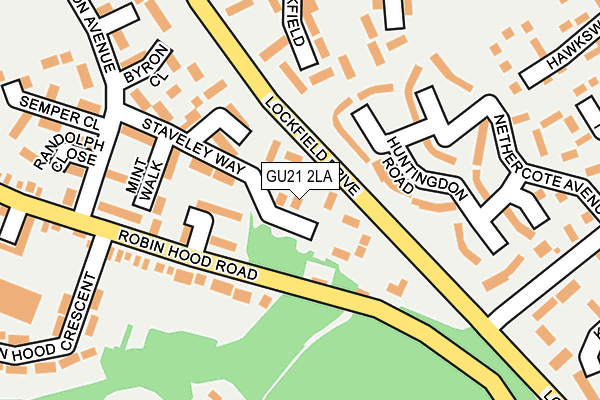 GU21 2LA map - OS OpenMap – Local (Ordnance Survey)