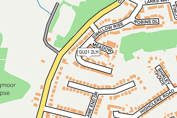 GU21 2LH map - OS OpenMap – Local (Ordnance Survey)