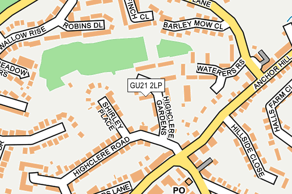 GU21 2LP map - OS OpenMap – Local (Ordnance Survey)