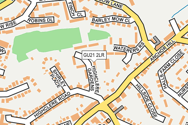 GU21 2LR map - OS OpenMap – Local (Ordnance Survey)