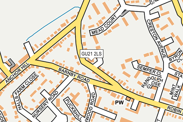 GU21 2LS map - OS OpenMap – Local (Ordnance Survey)