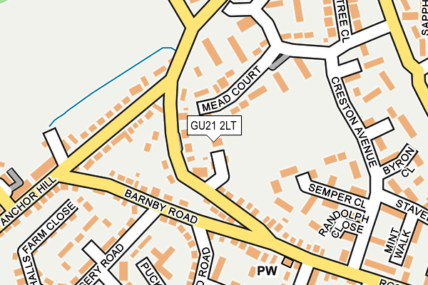 GU21 2LT map - OS OpenMap – Local (Ordnance Survey)